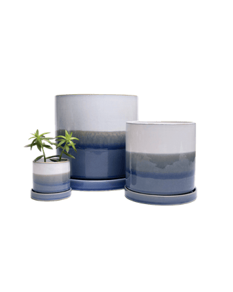 Minute Ceramic Pot And Saucer Set With Drainage - Chive US Wholesale