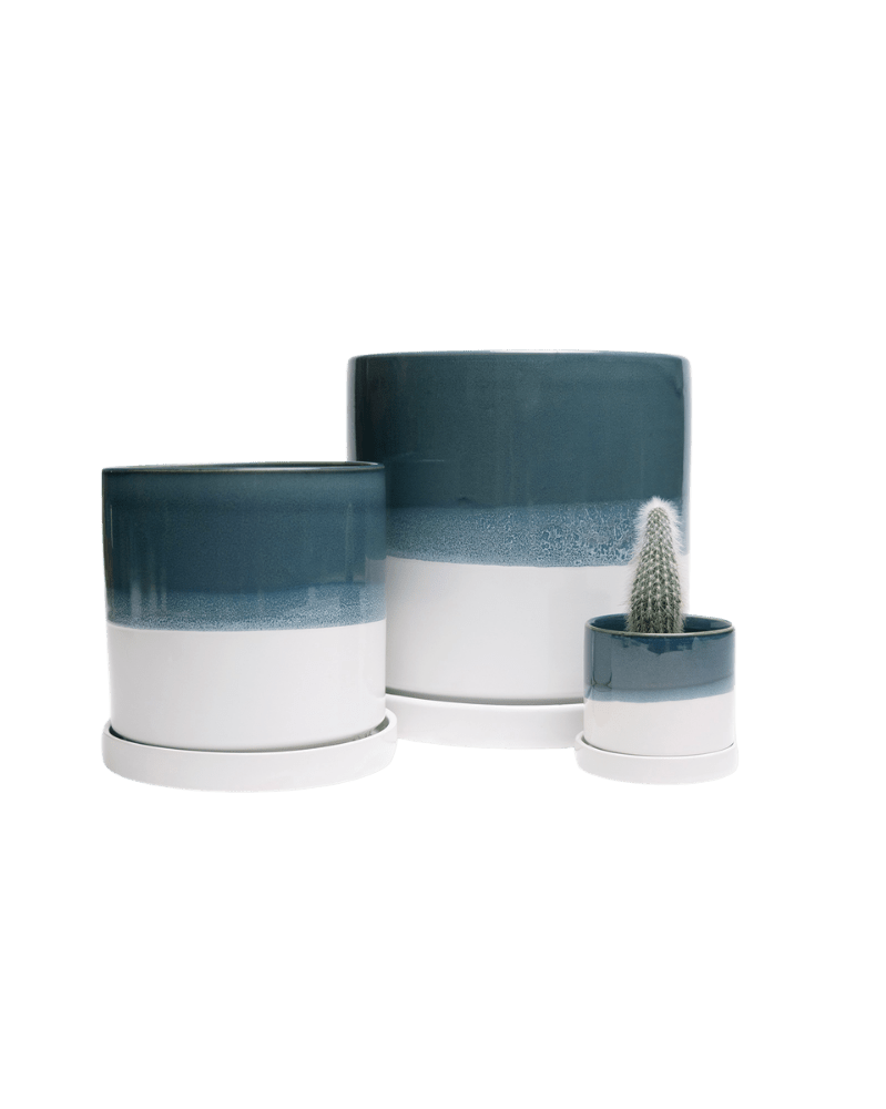 Minute Ceramic Pot And Saucer Set With Drainage - Chive US Wholesale