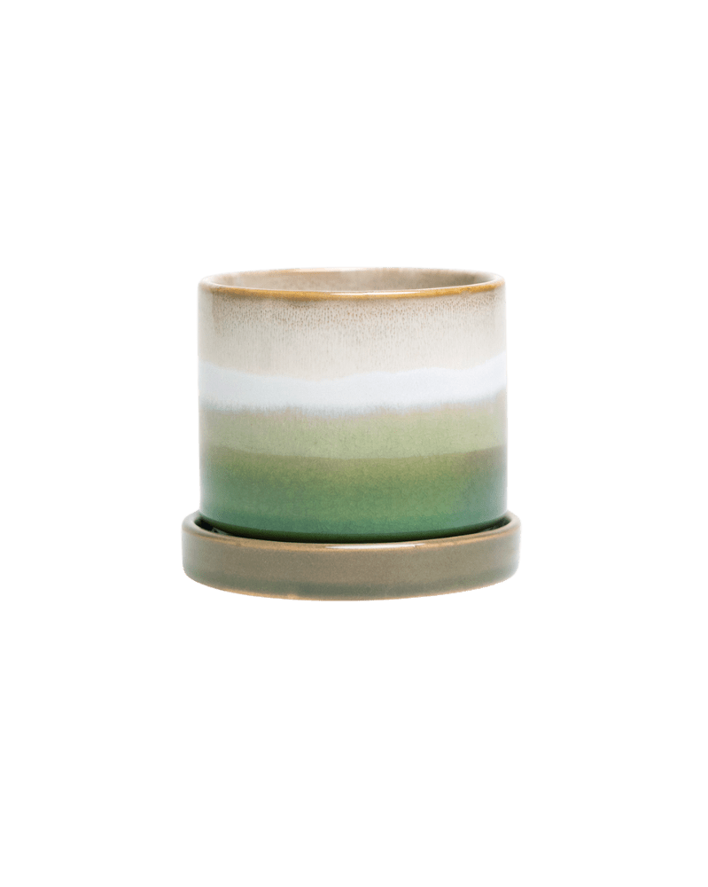 Minute Ceramic Pot And Saucer Set With Drainage - Chive US Wholesale