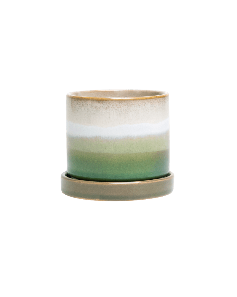 Minute Ceramic Pot And Saucer Set With Drainage - Chive US Wholesale