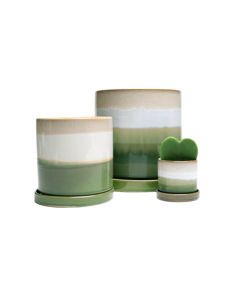 Minute Ceramic Pot And Saucer Set With Drainage - Chive US Wholesale