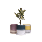 Minute Ceramic Pot And Saucer With Drainage Sets - Chive US Wholesale