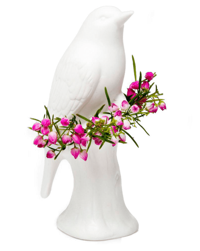 Bird Porcelain Modern Flower Vase - Chive US Wholesale