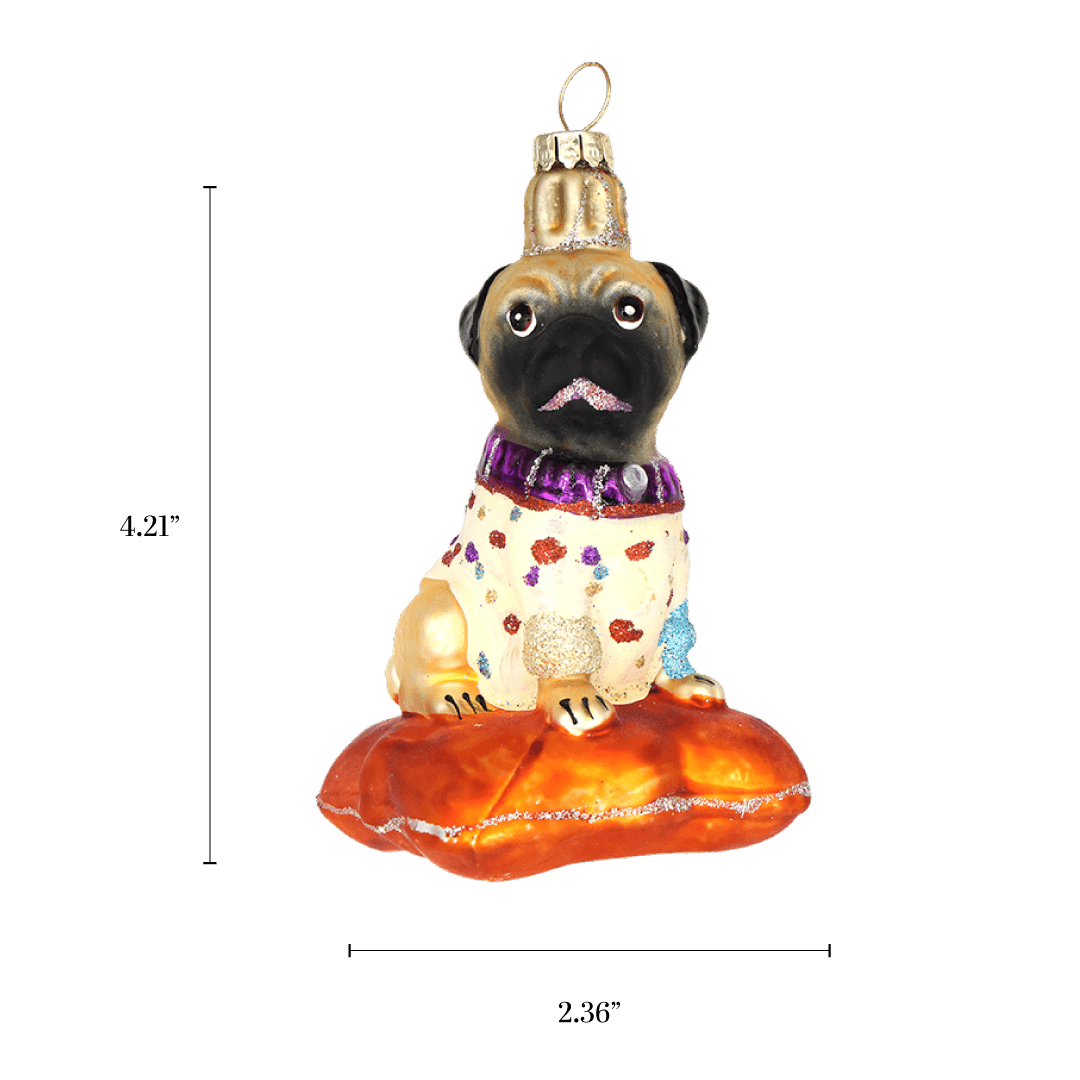 Pug on a Pillow Ornament - Chive US Wholesale