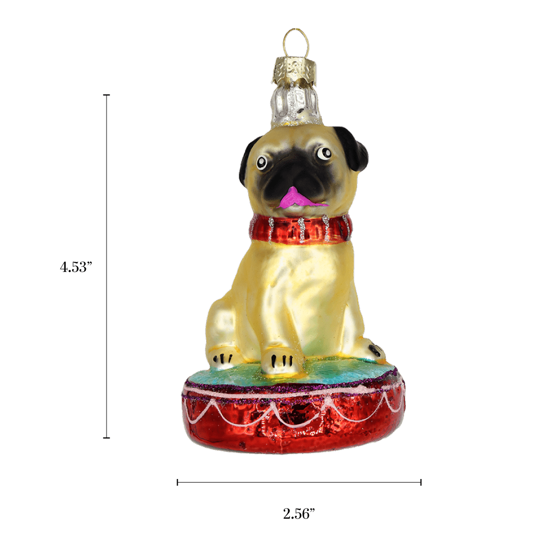 Pug on a Platform Ornament - Chive US Wholesale