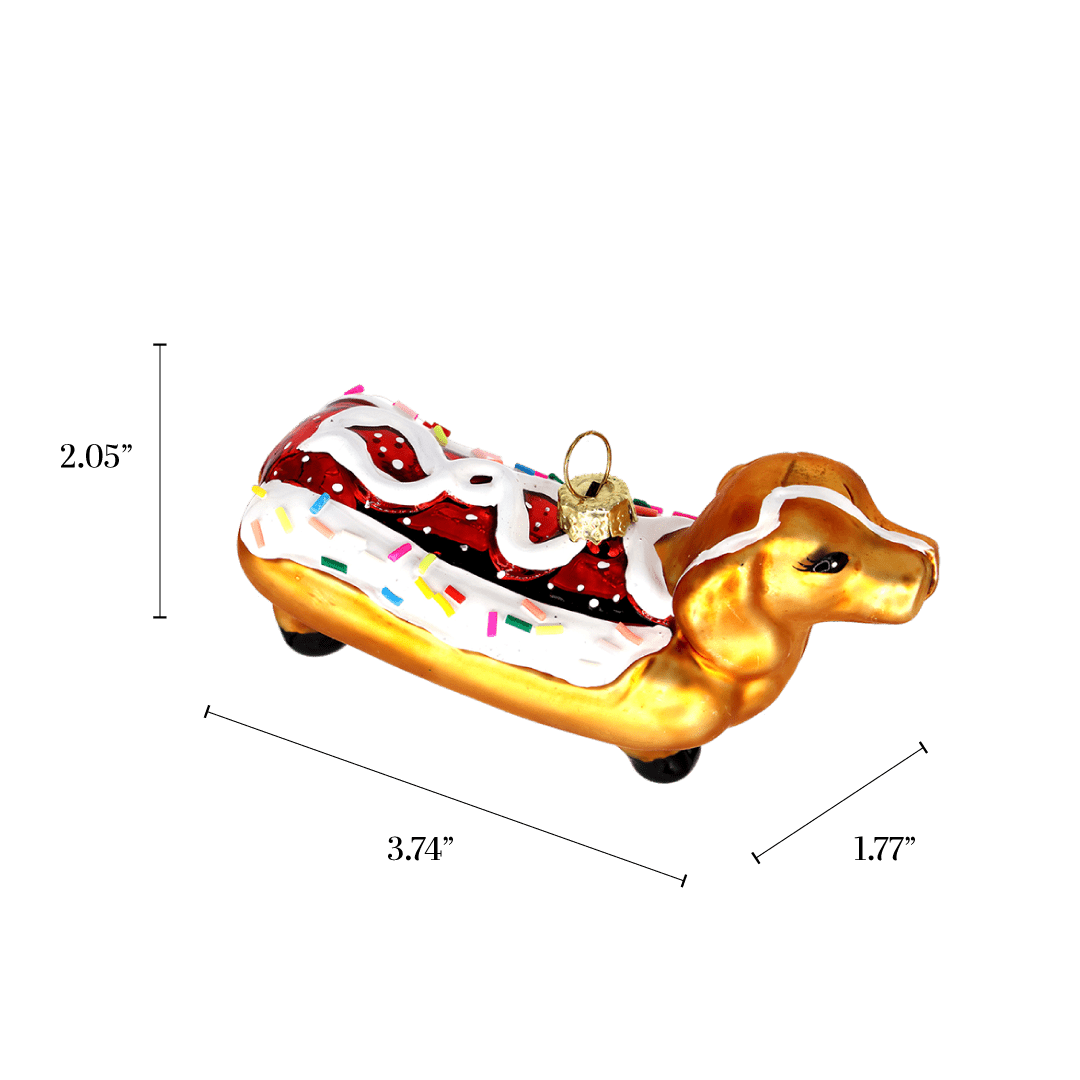 Weiner Dog Sprinkles Ornament - Chive US Wholesale
