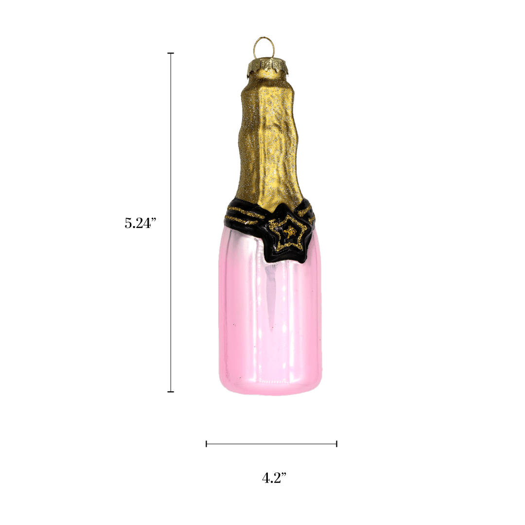 Pink Champagne Bottle Ornament - Chive US Wholesale