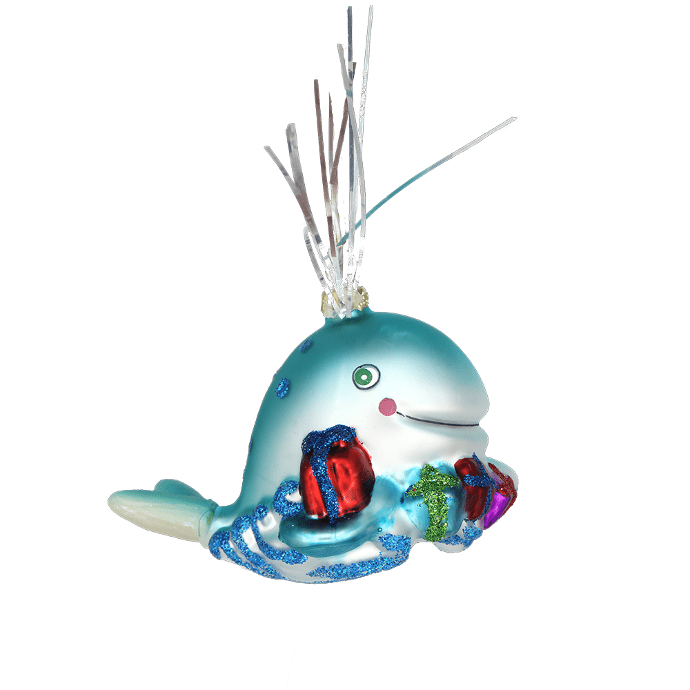 Whale with Presents Ornament - Chive US Wholesale