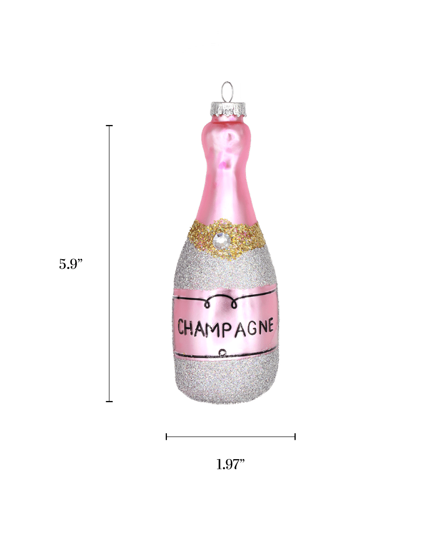 Pink Champagne Ornament - Chive US Wholesale