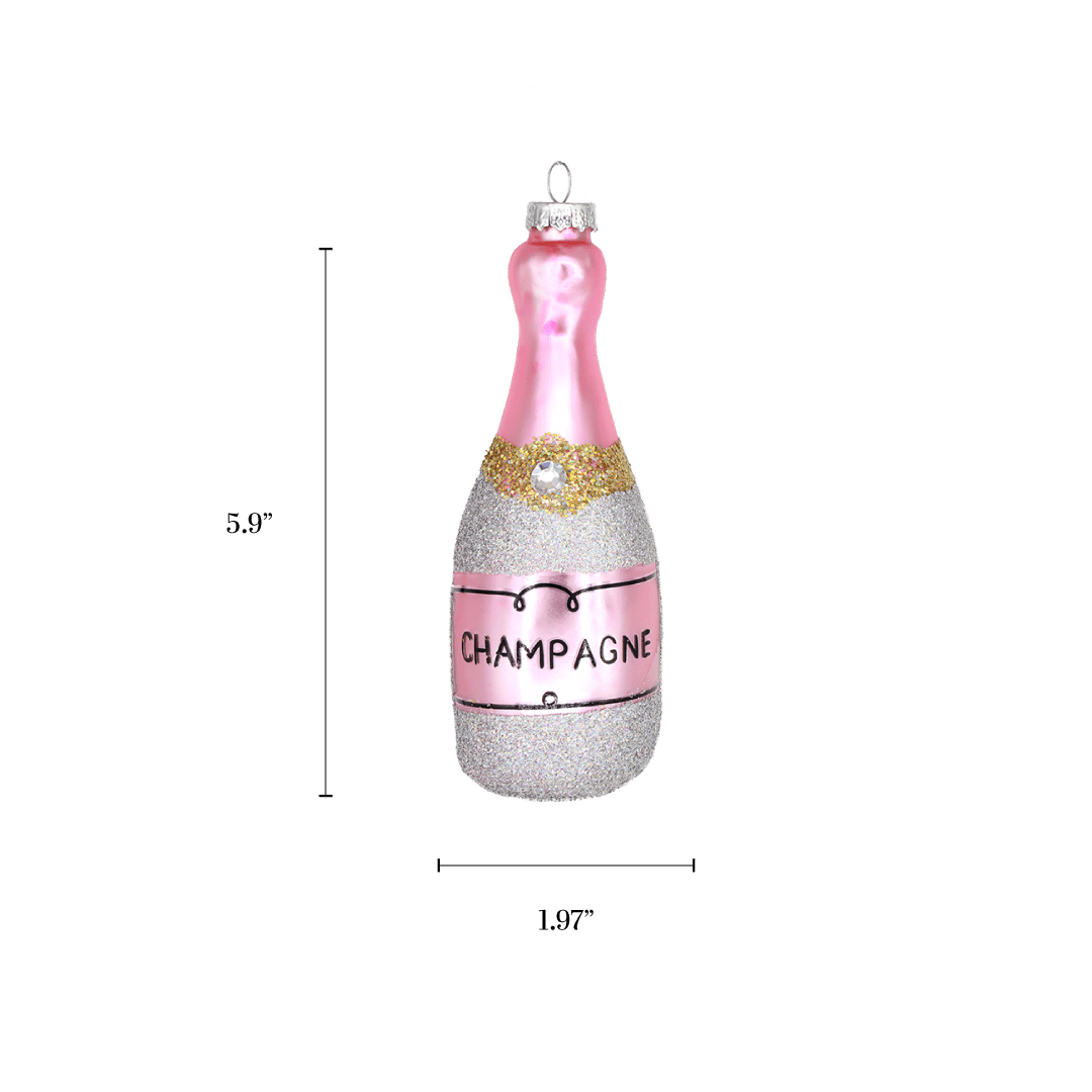 Pink Champagne Ornament - Chive US Wholesale