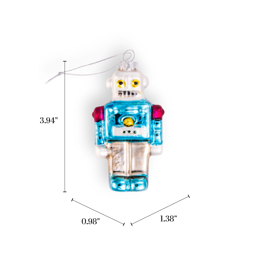 Retro Blue Robot Ornament - Chive US Wholesale