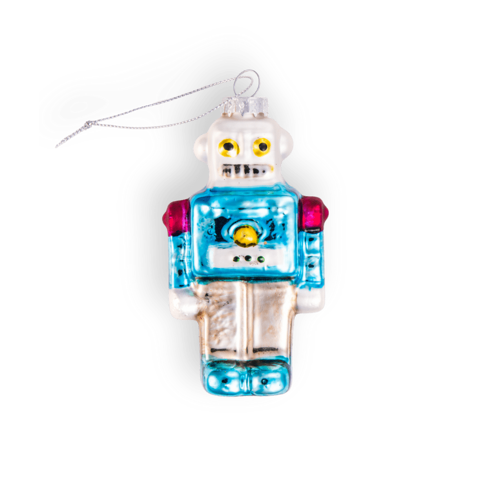 Retro Blue Robot Ornament - Chive US Wholesale