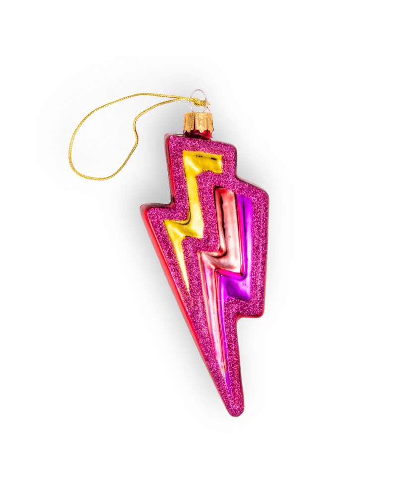 Pink Lightning Bolt Ornament - Chive US Wholesale