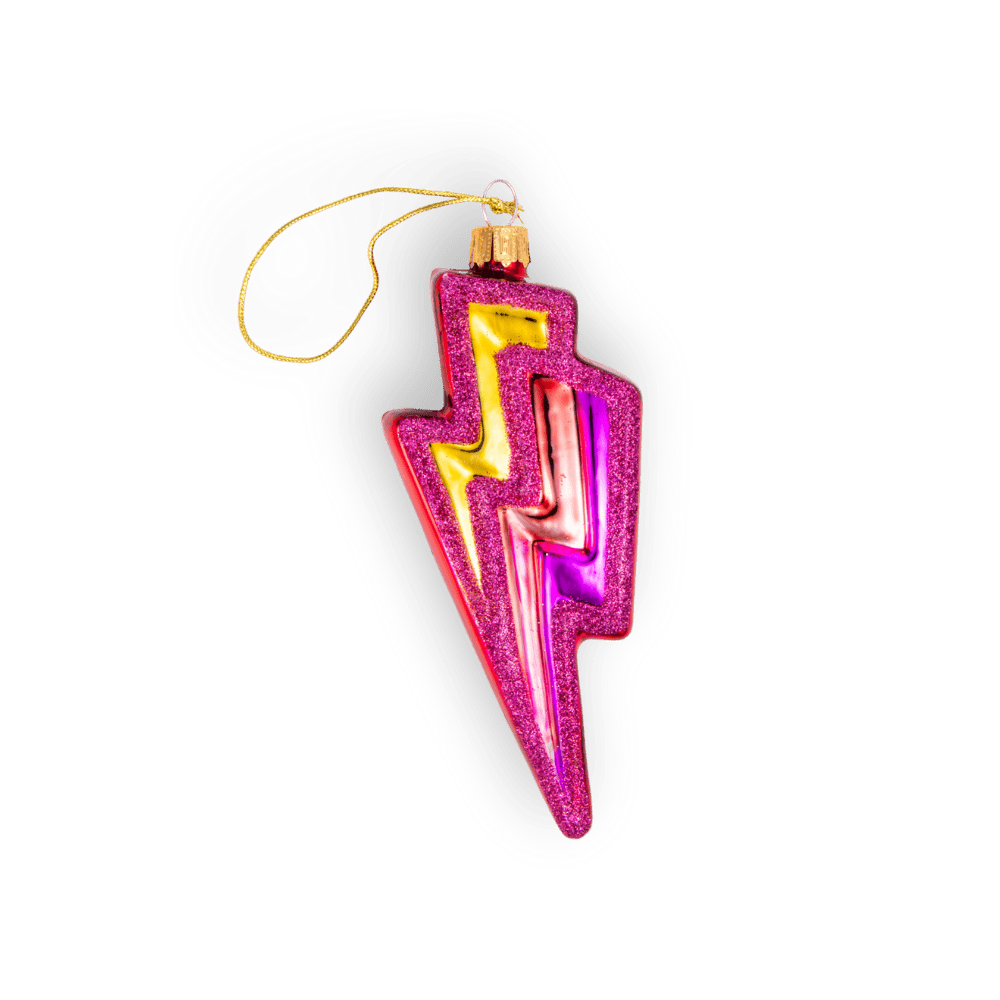 Pink Lightning Bolt Ornament - Chive US Wholesale