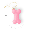 Pink Glittery Dog Bone Ornament - Chive US Wholesale