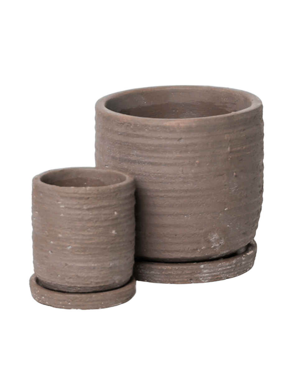 Paul Ceramic Pot And Saucer Set With Drainage - Chive US Wholesale