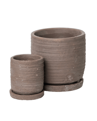 Paul Ceramic Pot And Saucer Set With Drainage - Chive US Wholesale