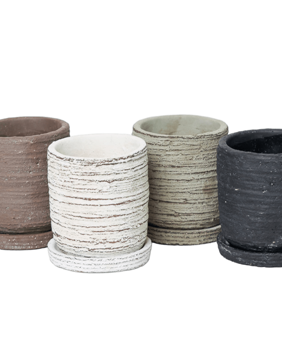 Paul Ceramic Pot And Saucer Set With Drainage - Chive US Wholesale