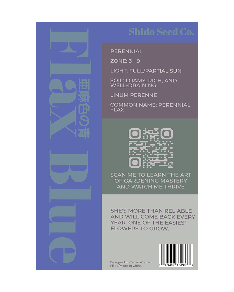 Flax Blue Flower Seeds Packet - Chive US Wholesale