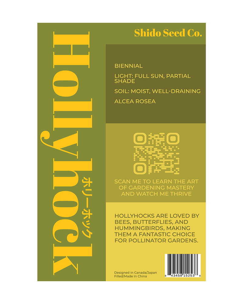 Hollyhock Flower Seeds Packet - Chive US Wholesale