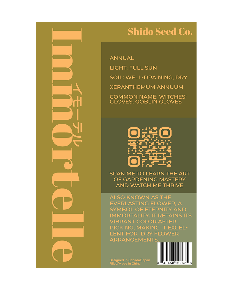 Immortelle Flower Seeds Packet - Chive US Wholesale