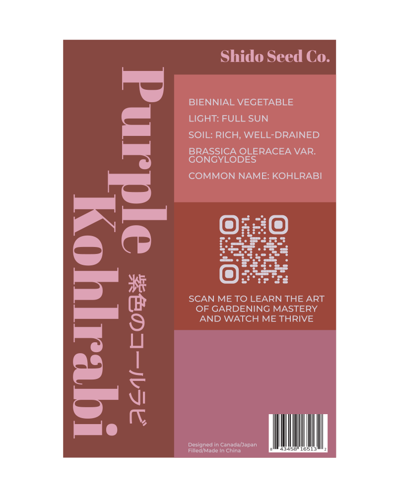 2026 Kohlrabi Purple Delicacy Vegetable Seeds Packet - Chive US Wholesale