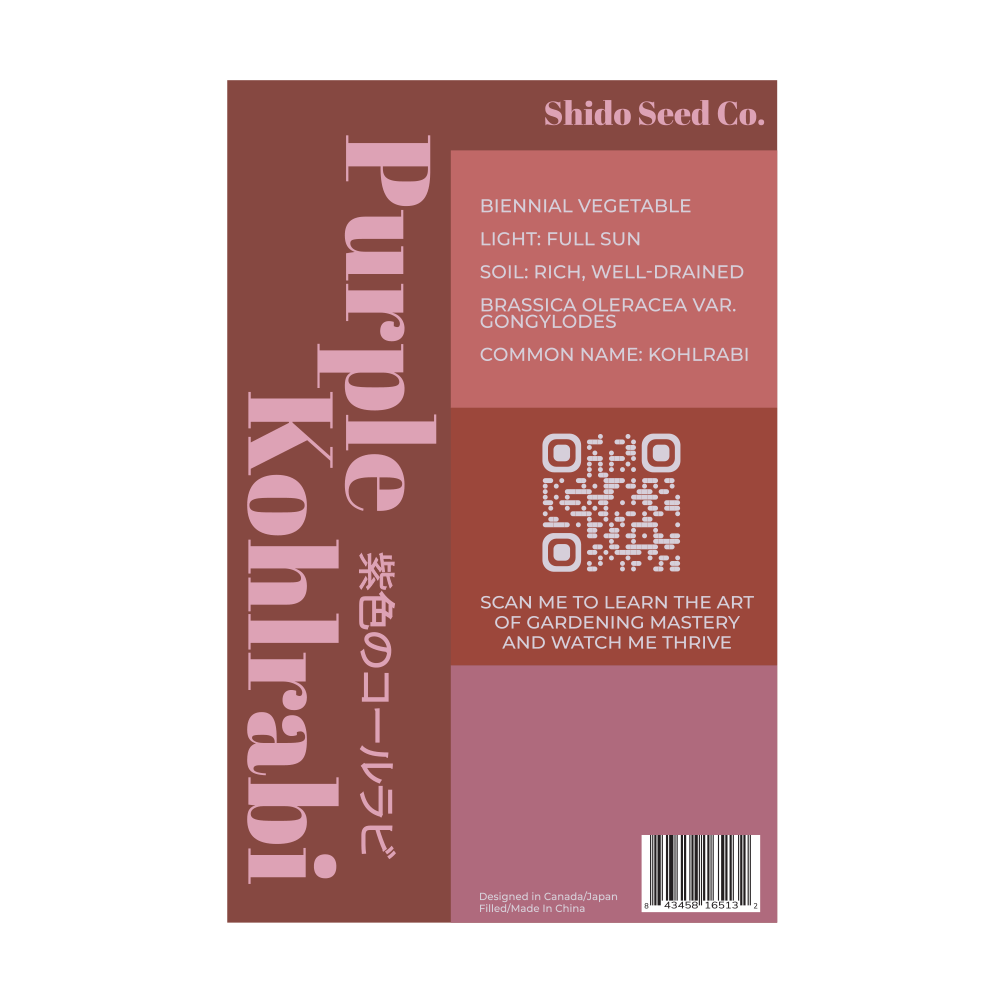 2026 Kohlrabi Purple Delicacy Vegetable Seeds Packet - Chive US Wholesale