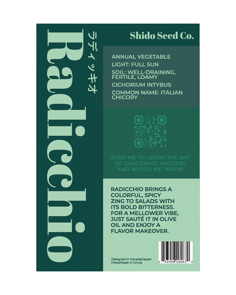 Radicchio Vegetable Seeds Packet - Chive US Wholesale