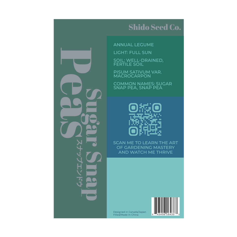 2026 Sugar Snap Pea Vegetable Seeds Packet - Chive US Wholesale