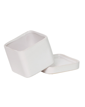 Svek Ceramic Pot And Saucer With Drainage Hole - Chive US Wholesale