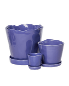Tika Ceramic Pot & Saucer Set With Drainage - Chive US Wholesale