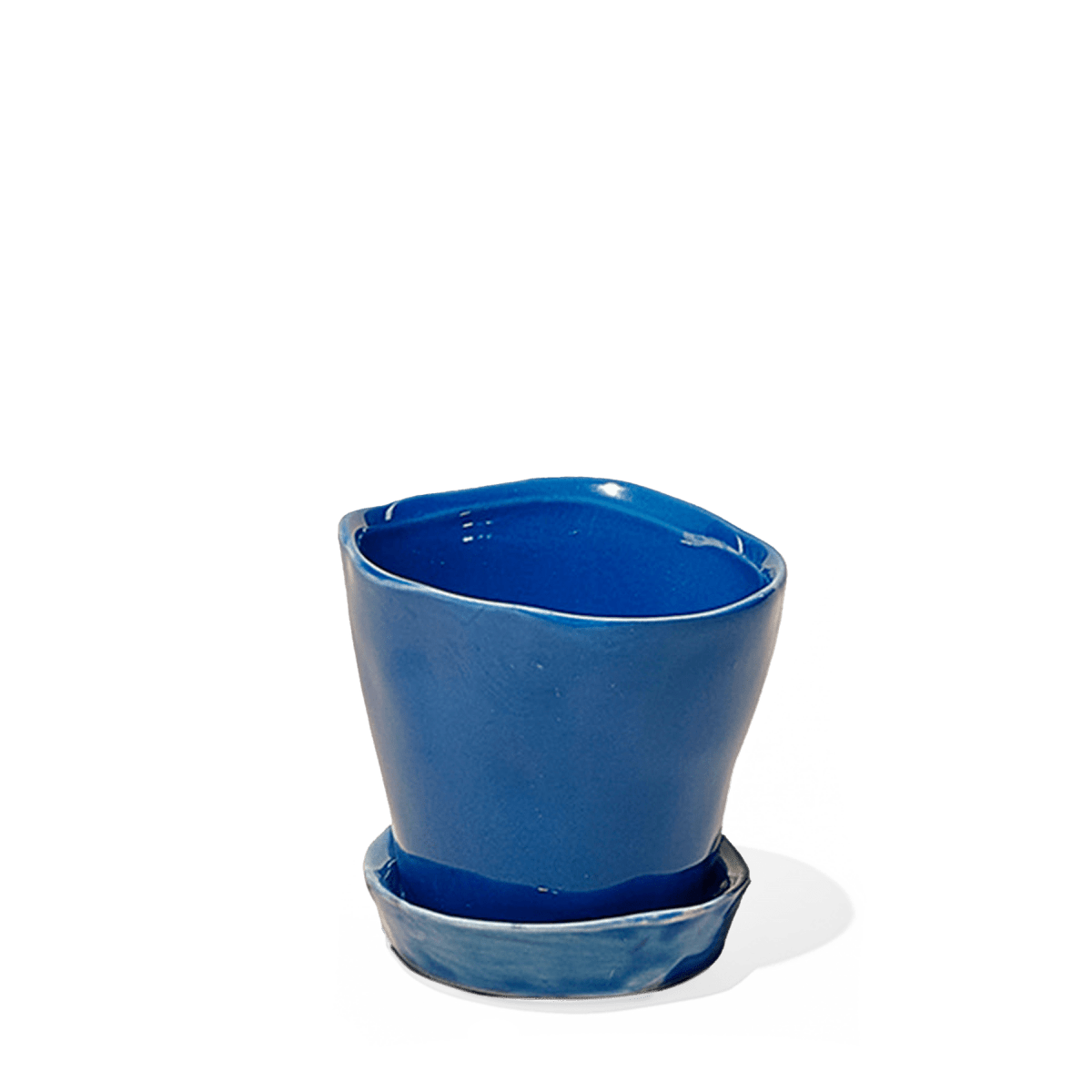 Tika Ceramic Pot & Saucer Set With Drainage - Chive US Wholesale