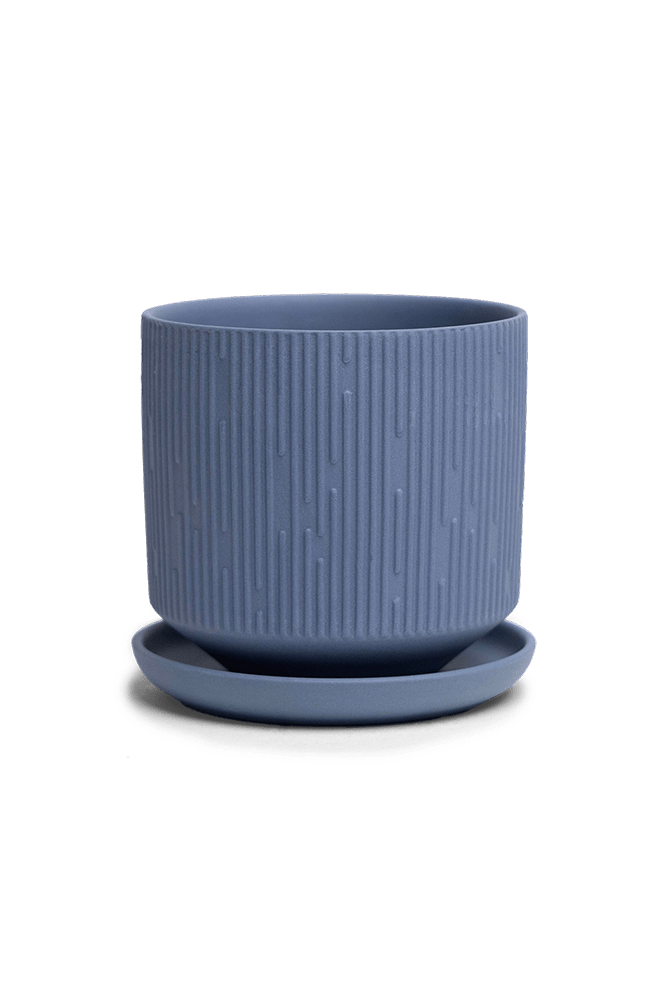 Virago 3.5" Porcelain Pot With Drainage Hole And Saucer - Chive US Wholesale