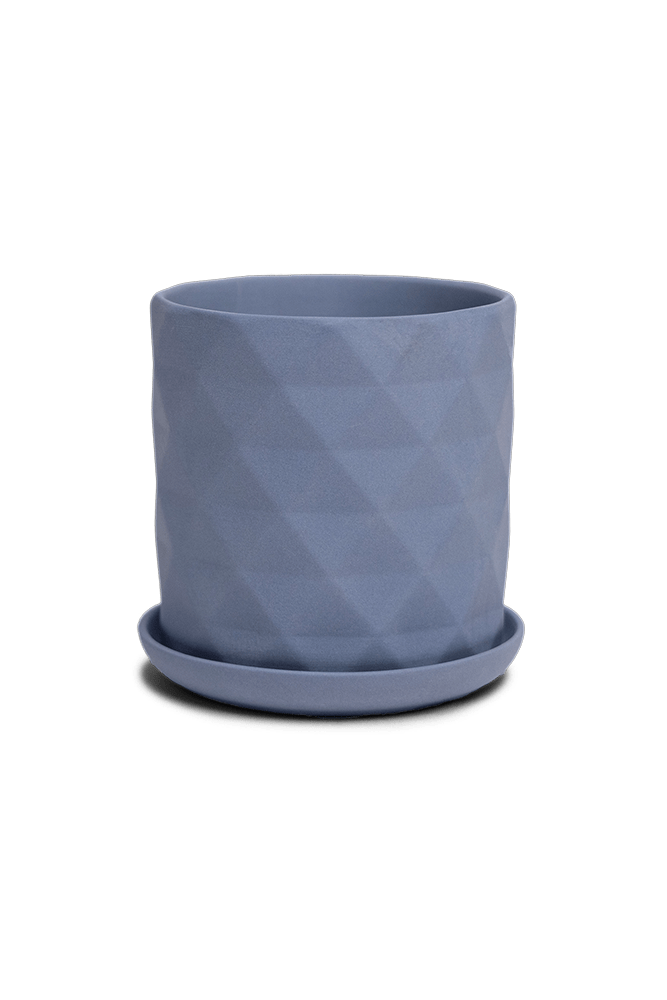 Virago 3.5" Porcelain Pot With Drainage Hole And Saucer - Chive US Wholesale