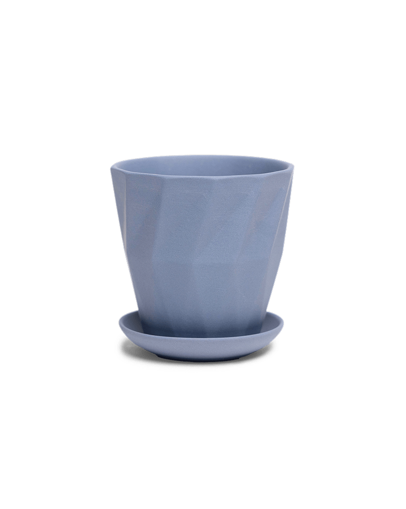 Virago 3.5" Porcelain Pot With Drainage Hole And Saucer - Chive US Wholesale