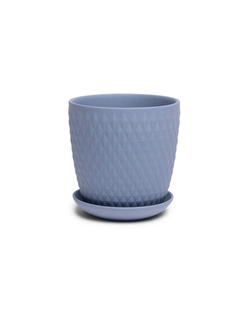 Virago 3.5" Porcelain Pot With Drainage Hole And Saucer - Chive US Wholesale