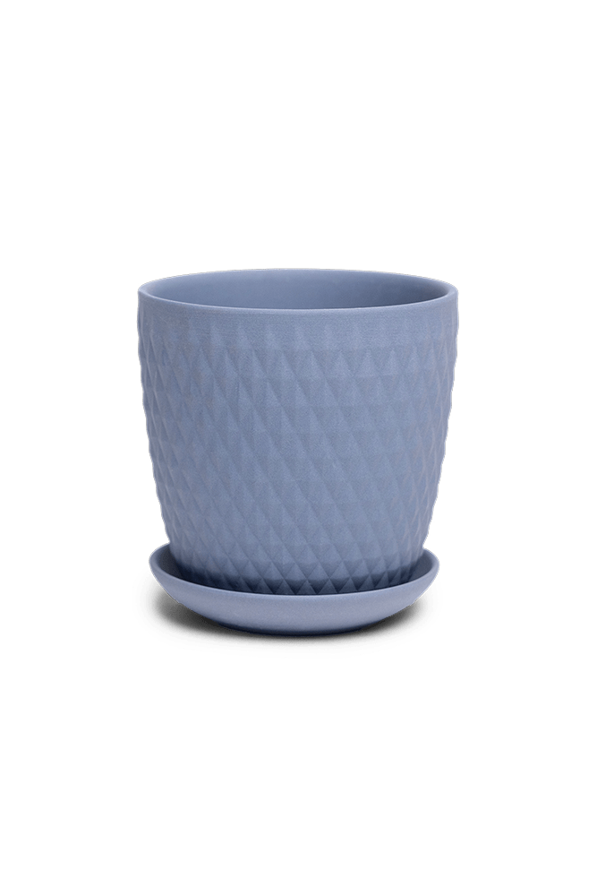 Virago 3.5" Porcelain Pot With Drainage Hole And Saucer - Chive US Wholesale