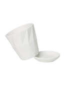 Virago 3.5" Porcelain Pot With Drainage Hole And Saucer - Chive US Wholesale