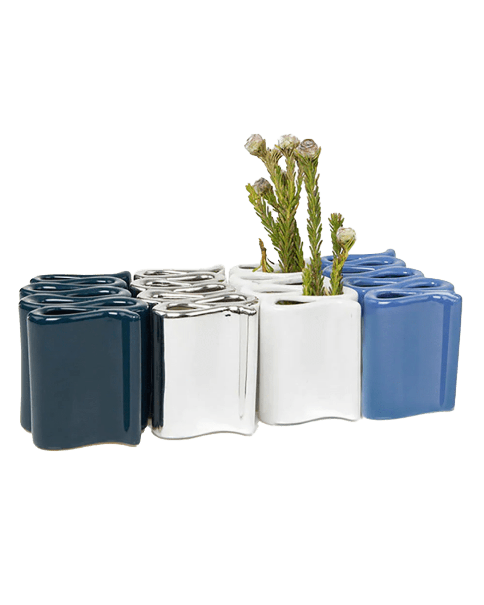 Wave Ceramic Flower Vase Kit - Chive US Wholesale