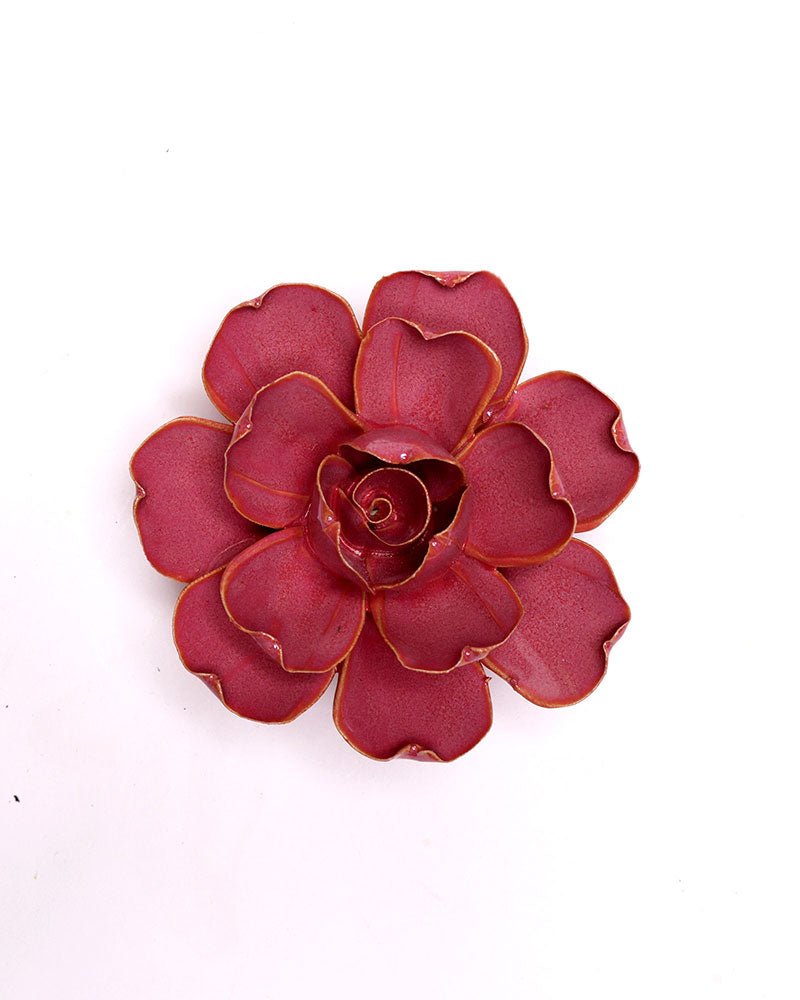 Ceramic Flowers With Keyhole For Hanging On Walls Collection 15 - Chive US Wholesale