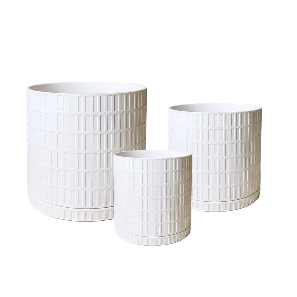 Virago Porcelain Pot With Drainage Hole And Saucer Sets - Chive US Wholesale