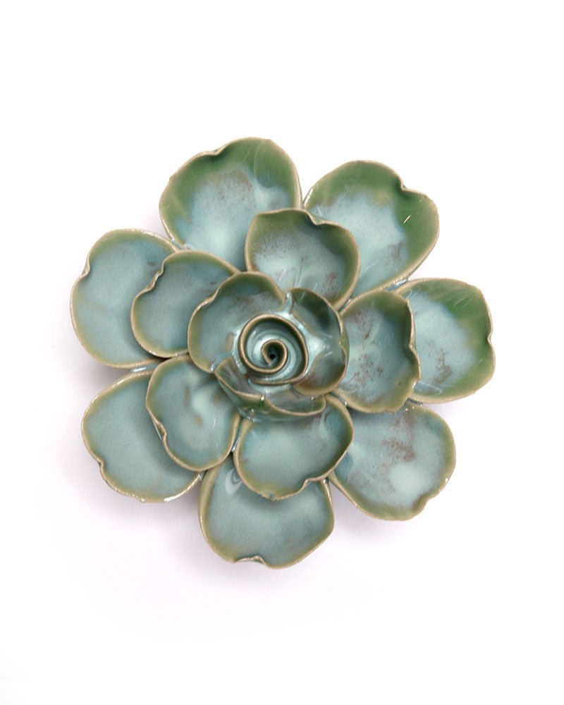 Ceramic Flowers With Keyhole For Hanging On Walls Collection 15 - Chive US Wholesale