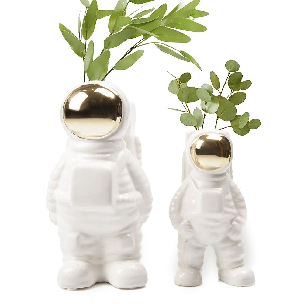 Astronaut Ceramic Unique Flower Vase - Chive US Wholesale