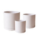 Dojo Porcelain Modern Indoor Plant Pot With Saucer Sets - Chive US Wholesale