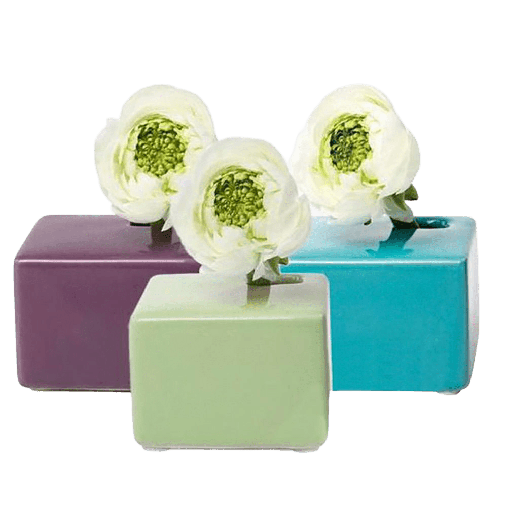 Cube Ceramic Flower Vase - Chive Ceramics Studio - Vases - Chive US Wholesale