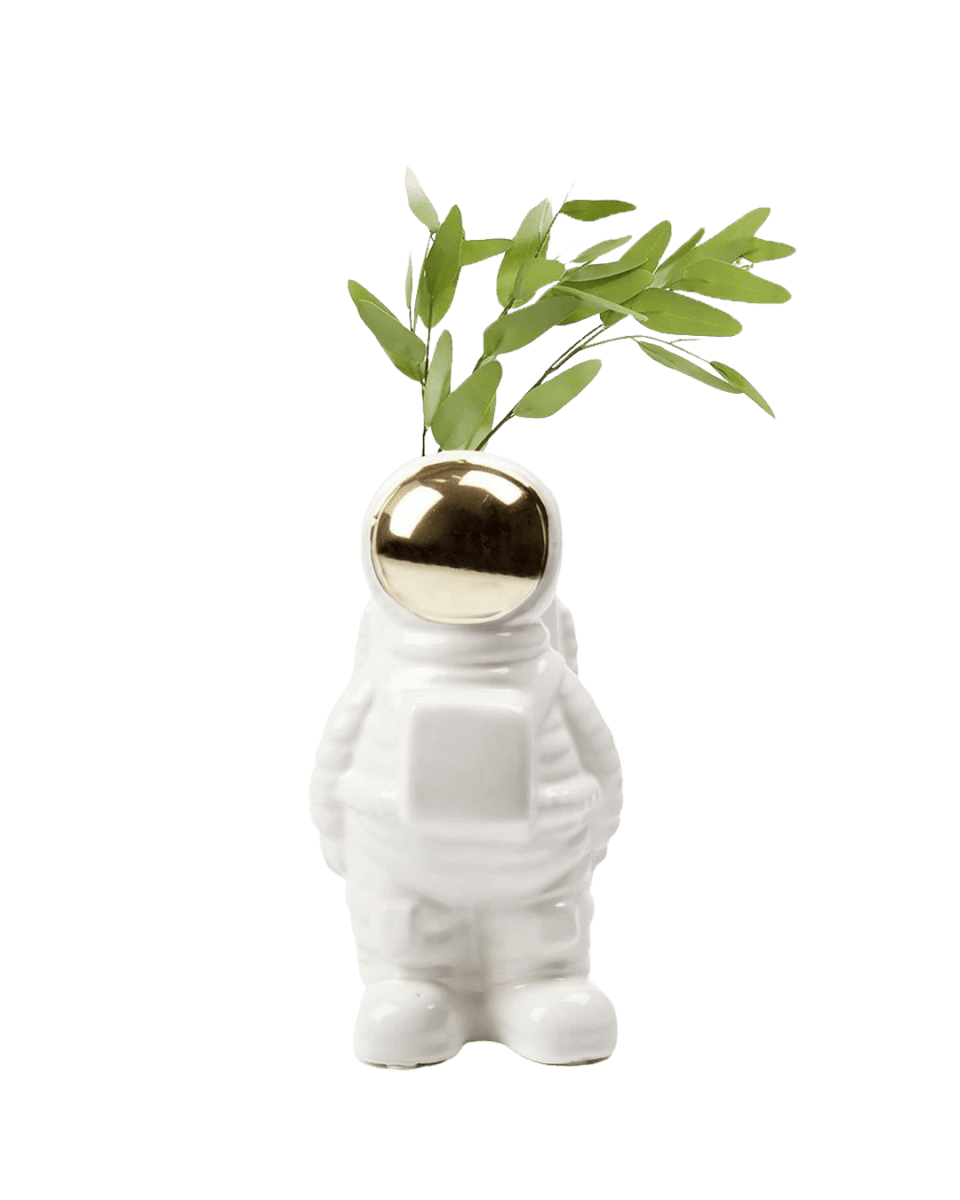 Astronaut Unique Ceramic Flower Vase - Chive US Wholesale