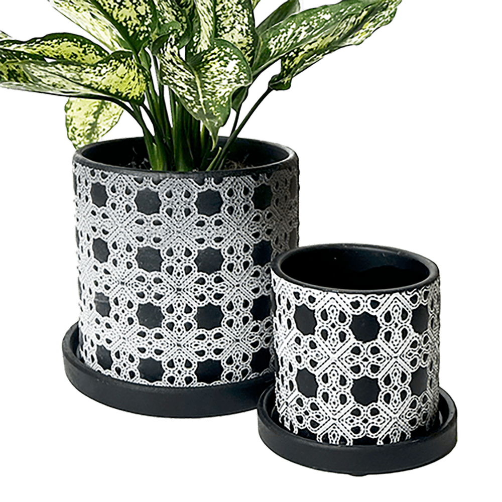 Balter Ceramic Pot And Saucer Set - Chive US Wholesale