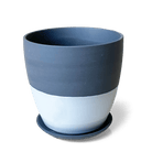 Dyad Porcelain Modern Indoor Plant Pot With Saucer - Chive US Wholesale