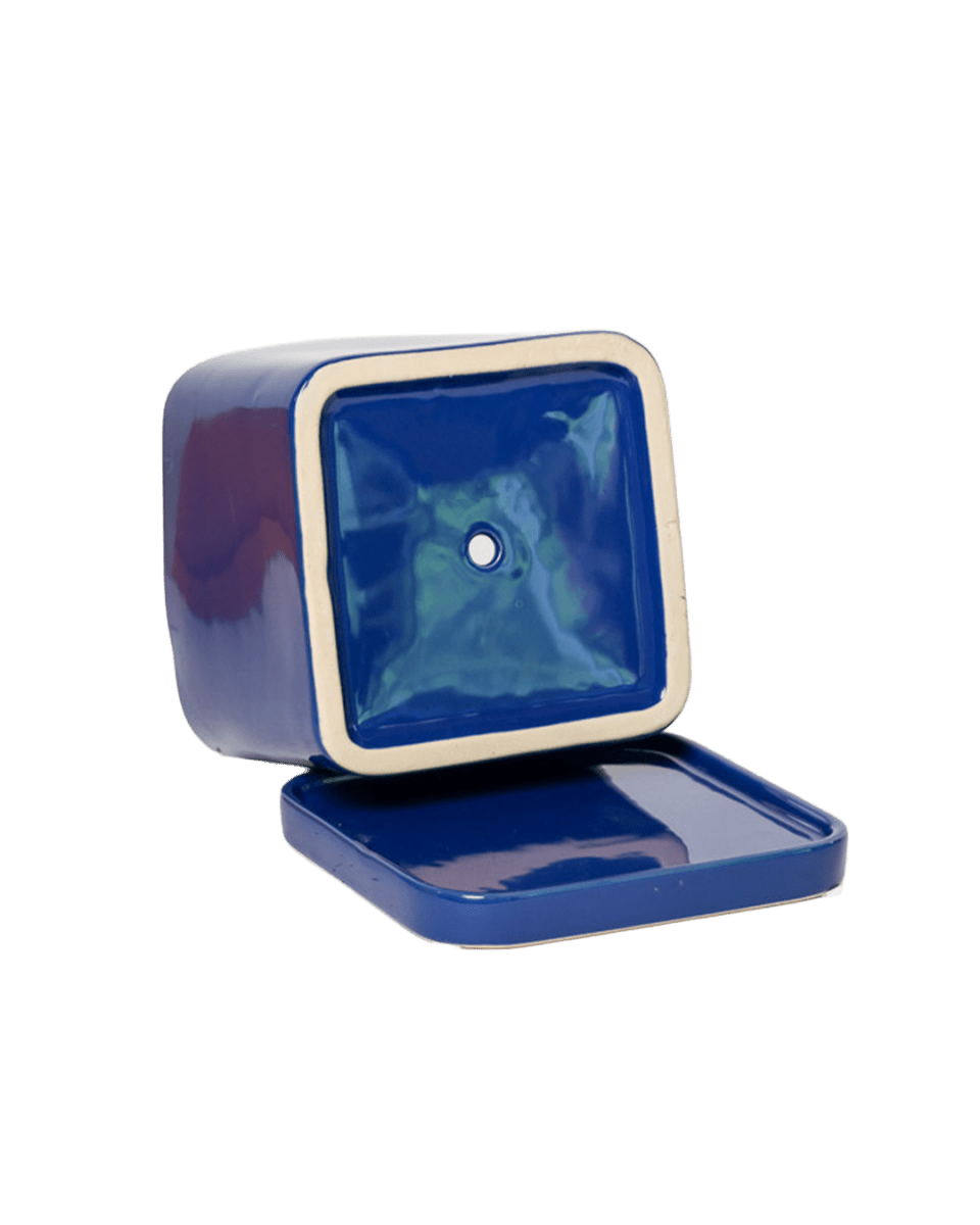 Svek Ceramic Pot And Saucer With Drainage Hole - Chive US Wholesale