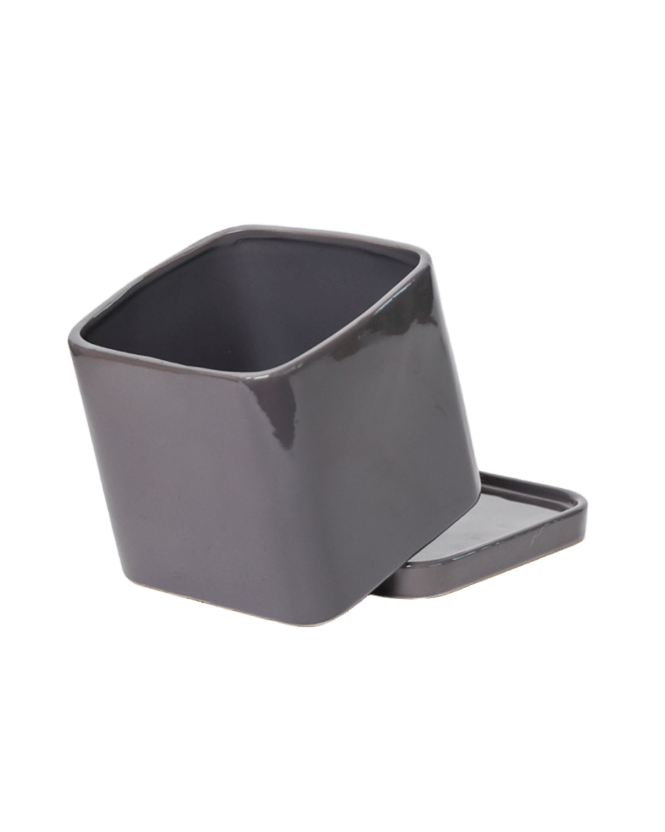 Svek Ceramic Pot And Saucer With Drainage Hole - Chive US Wholesale